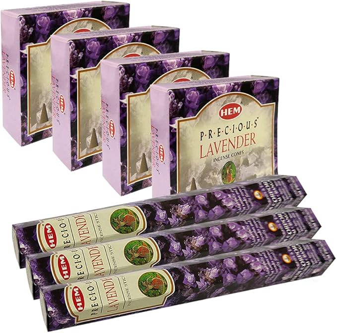 Lavender Incense sticks and cone incense holder variety pack bundle insence insense insienso TRUMIRI
