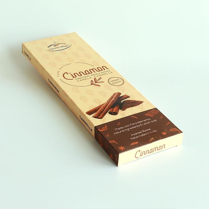Cinnamon Incense Sticks - Traditional Handcrafted Masala Incense - 40 to 50 Sticks Approx. AromaValley