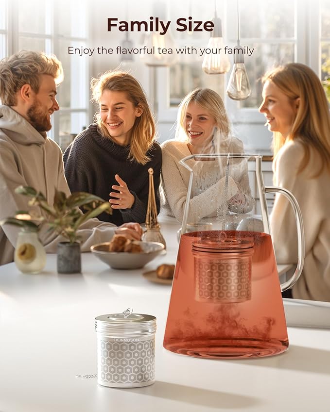 Reinmoson Extra Large Tea Infuser for Loose Tea & Spice Infuser for Cooking, Extra Fine Mesh Tea Strainers, 304 Stainless Steel Steeper for Black Tea, Rooibos, etc - Bloomnest