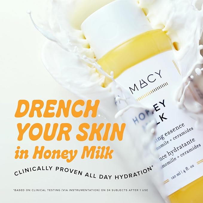 Farmacy Hydrating Essence - Hydrating Honey Milk Toner + Facial Essence to Soothe, Moisturize and Strengthen Skin Barrier - Preps Complexion for Skincare Products or Makeup Application (10ml) - Bloomnest
