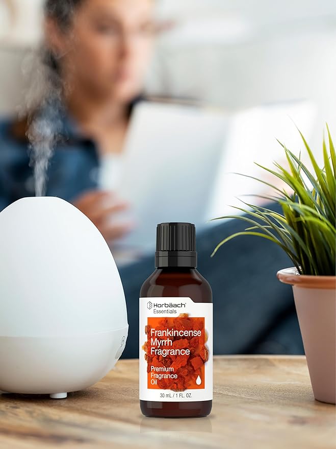 Horbäach Frankincense Myrrh Fragrance | 1 fl oz (30ml) | Premium Grade Fragrance Oil | for Diffusers, Candle and Soap Making, DIY Projects & More HORBAACH