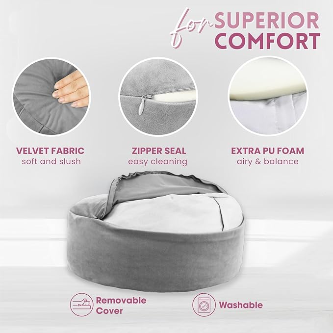 Yes4All Meditation Cushion, Floor Pillow Foam Zafu Buckwheat, Mandala Pattern Yoga Meditation Bolster Pillows, Floor Cushions - Bloomnest
