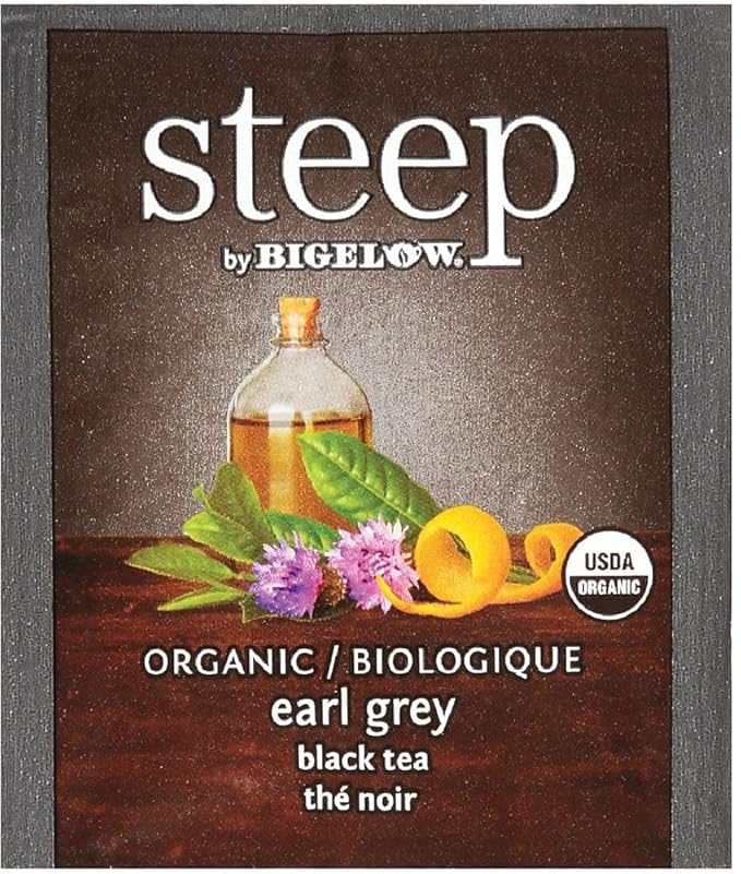 Bigelow 17700 steep Tea, Earl Grey, 1.28 oz Tea Bag, 20/Box - Bloomnest