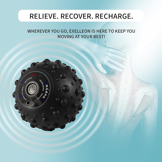 4-Speed Vibrating Massage Ball | Deep Tissue Trigger Point Therapy | Rechargeable | Compact | Quiet Operation - Bloomnest