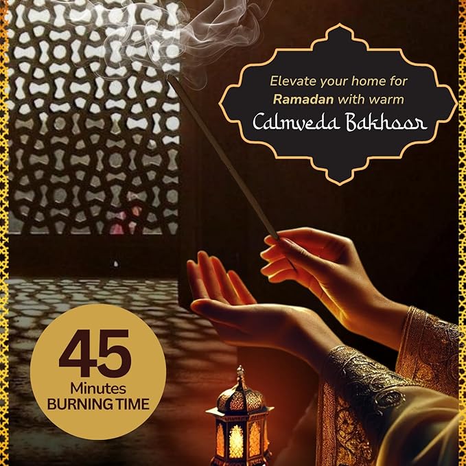 Arabian Oud Bakhoor Incense Sticks - بخور اماراتي (3 Variants, 40+ Incense) Deep Warm Arabic Incenses Like Al Nasaem, Hoor Alain & Al Raheeb Oud Bukhoor | Perfect Islamic Gifts or Eid Gifts CalmvedaIncenseAromatherapy