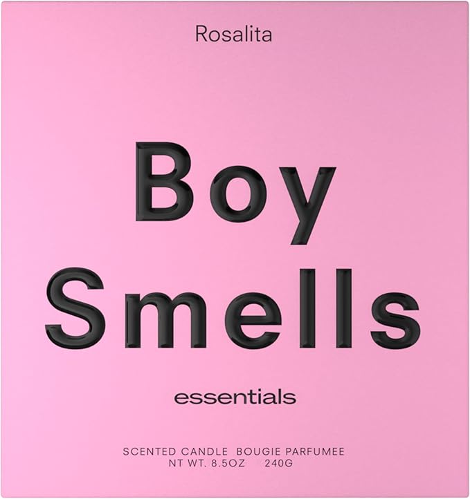 Boy Smells Rosalita Rose Scented Candle - 8.5 oz - Luxury Candle with Leather and Tangerine - Up to 50-Hour Burn - Cotton Wick - Bloomnest