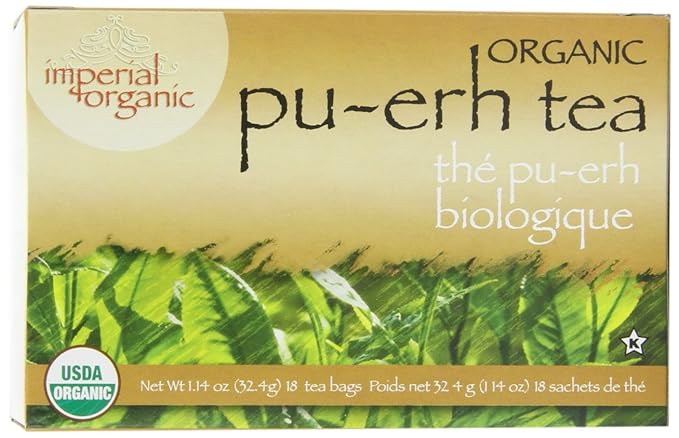 Imperial Organic Tea, Pu-Erh, 18 Tea Bags (Pack of 4) - Bloomnest