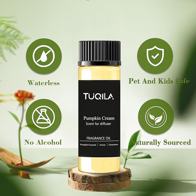 Waterless Diffuser Oil Pumpkin Cream 20ML Sampler, Essential Scent Oil Usage Cold Air Waterless Diffuser, Hotel Luxury Air Scents Oils & Fragrance for Home - Bloomnest