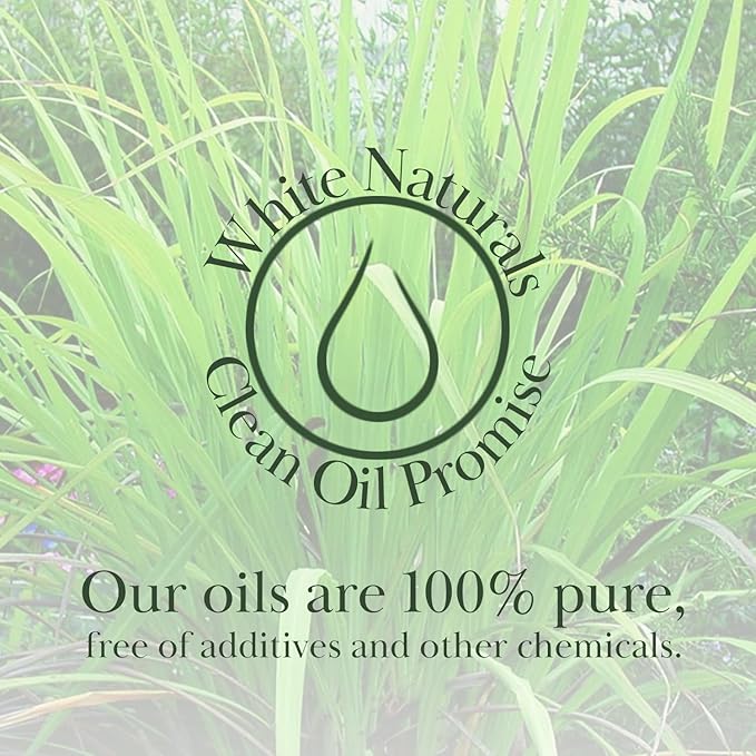 White Naturals Palmarosa Essential Oil – 100% Pure & Natural Palmarosa Oil, Floral & Fresh Aroma, Ideal for Aromatherapy, Skin Care & DIY Beauty, 1oz - Bloomnest