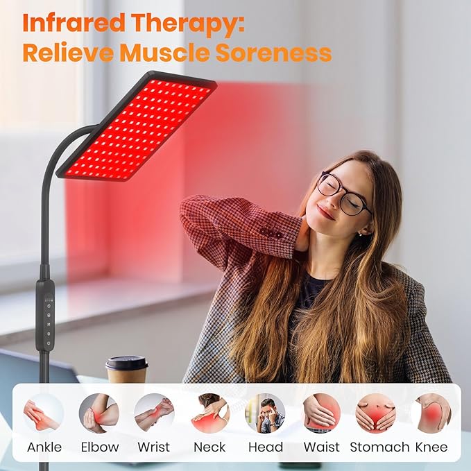 Red Light Therapy Lamp for Body and Face,Infrared Light Therapy with 660nm&850nm Near Infrared LED Red Light, Red Light Therapy Large Panel at Home Idea Gift for Women Wife Mom Sister Girlfriend