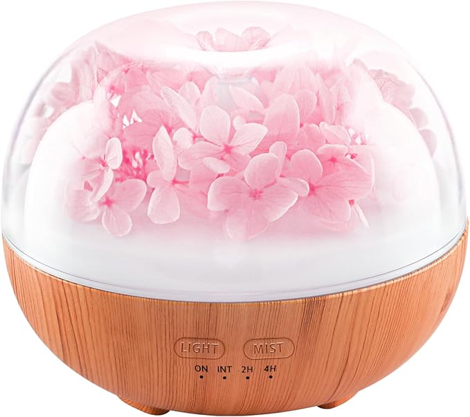 Aromatherapy Essential Oil Diffuser, 300ml Air Diffuser Humidifier with 7 LED Colors, Timer & Auto-Off for Home Bedroom Office (Pink) - Bloomnest