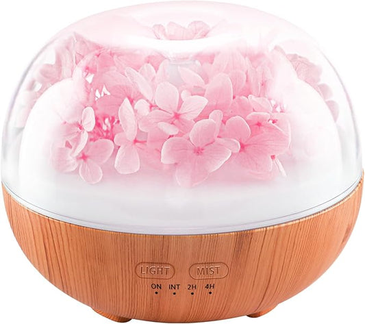 Aromatherapy Essential Oil Diffuser, 300ml Air Diffuser Humidifier with 7 LED Colors, Timer & Auto-Off for Home Bedroom Office (Pink) - Bloomnest