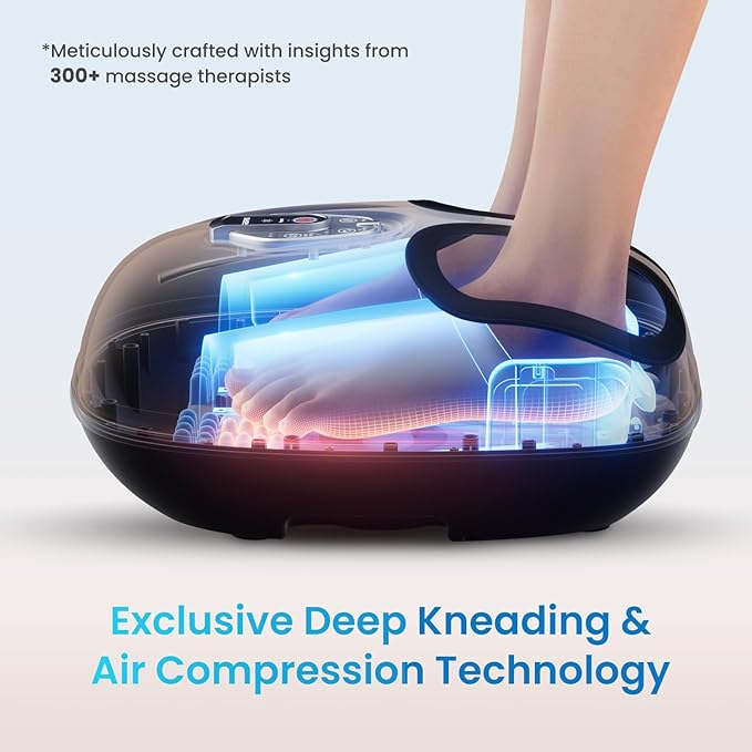 RENPHO Foot Massager Machine with Heat [2026 Upgraded], Shiatsu Foot Massager for Plantar Fasciitis, Birthday Gifts for Women, Wireless Control, Knead Away Fatigue, Soothe from Sole, BN