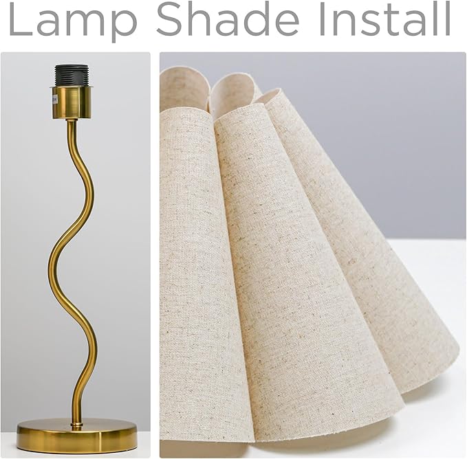 KUNJOULAM Small Table Lamp, Bedside Nightstand Lamp with Umbrella Form Fabric Lampshade, Morden Mini Desk Lamp for Bedroom Home Office Decor - Bloomnest