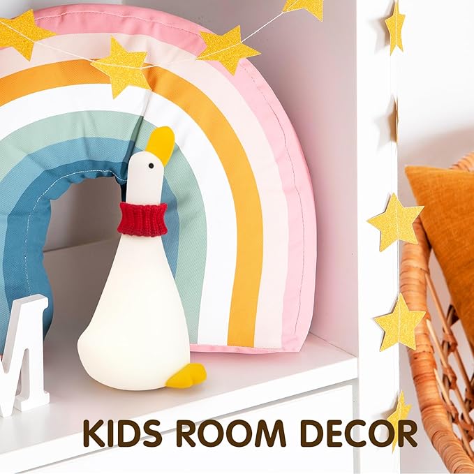 Duck Night Light Silicone Cute Dorm Bedroom Home Decor Night Light for Breastfeeding Squishy Duck Nightlight Cordless Rechargeable Dimmable Touch Fun Bedside Desk Lamp for Christmas Gifts (Dream Duck) - Bloomnest