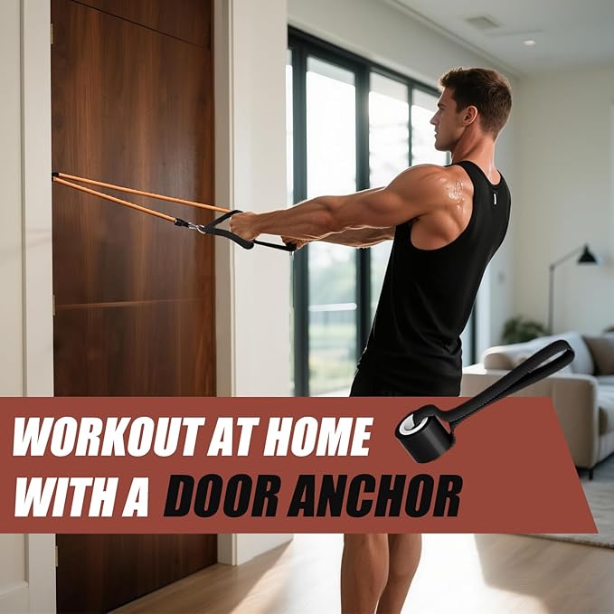 WHATAFIT Resistance Bands, Exercise Bands，Resistance Bands for Working Out, Work Out Bands with Handles for Men and Women Fitness, Strength Training Home Gym Equipment - Bloomnest