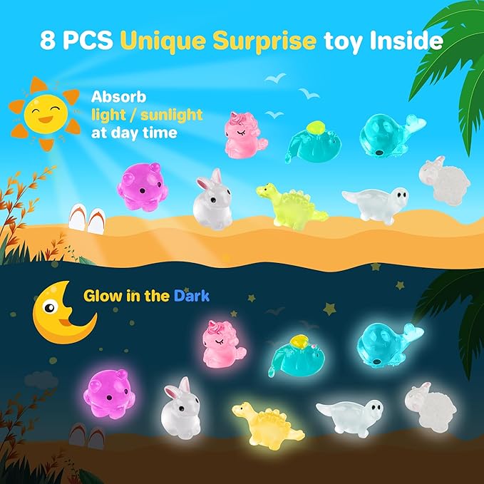 8PCS Kids' Bath Bomb Surprises, Charming Metal Gift Box, This Toy Bath Bombs Set Features Natural Organic Fizzy Bubble Bath Bombs, Ideal as Christmas Stocking Fillers for Girls, Boys, and Toddlers. - Bloomnest