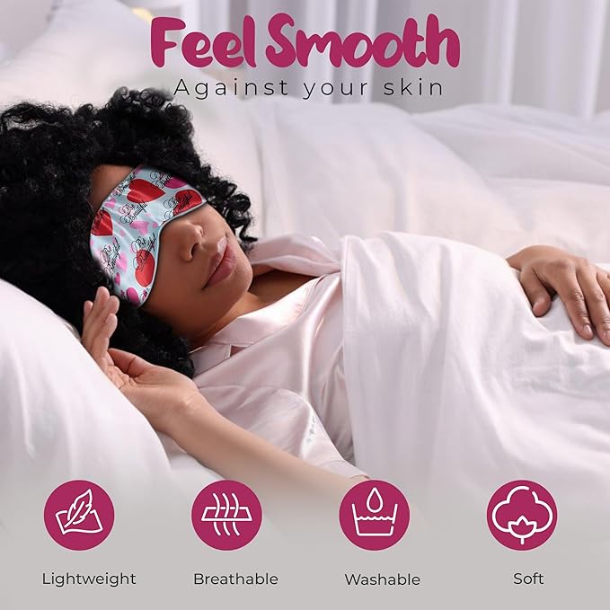 Luxury Elastic Band Sleep Mask – Soft, Lightweight & Ultra Comfort-Perfect for Light Blocking Wake up Radiant-Blue - Bloomnest