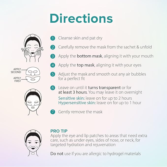 Ebanel Bio Collagen Face Mask, 4-Pack Hydrating Face Masks with 7 Peptides, Hyaluronic Acid, Niacinamide, Centella, Rose Water, Ceramide, and B5, Glass Skin Tightening and Lifting Korean Sheet Masks - Bloomnest