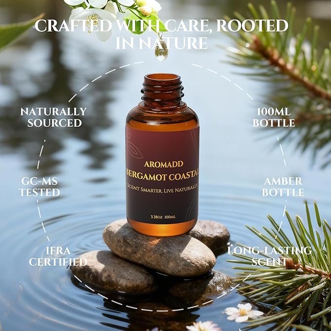 Hotel Collection Diffuser Oil Bergamot Coastal – Inspired by Luxury Hotel Scent for Waterless & Cold Air Diffusers – 3.38 Fl Oz (100ml) Long-Lasting Home Fragrance for Living Room & Bedroom - Bloomnest