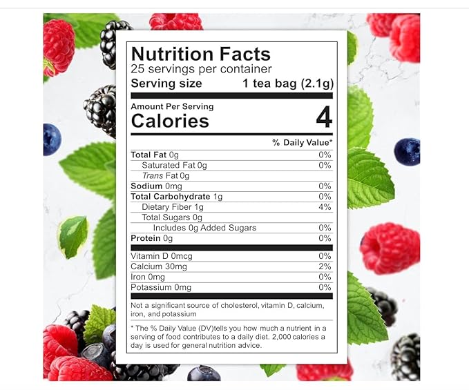 Total Tea Slimming Detox Tea for a Healthy Weight Support - Caffeine Free - Herbal Tea with Chamomile, Hibiscus, Ginger Root for Colon Cleanse - Natural Fruit Tea for Digestive Health - Bloomnest