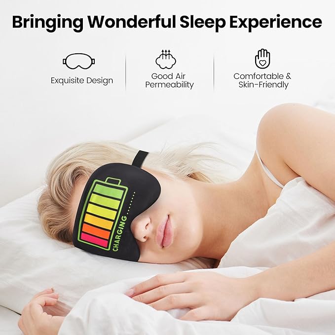 2 Pcs Sleep Eye Mask, Guys Blackout Sleeping Mask for Kids Adult Children's Travel Eye Mask Eye Cover Blindfold for Game - Bloomnest
