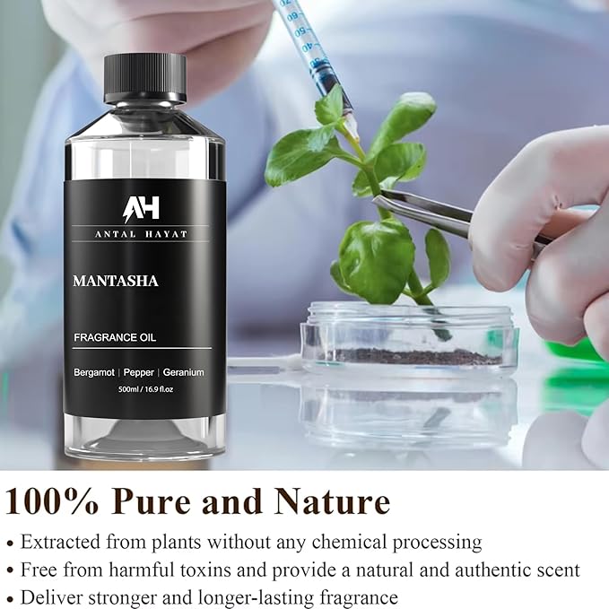 Hotel Scents Diffuser Oil Mantasha 500ml – Inspired by Sauvage Eau de Parfum – Bergamot, Pepper & Geranium – Luxury Scent Refill for Home – Essential Oil for Waterless & Ultrasonic Diffuser - Bloomnest