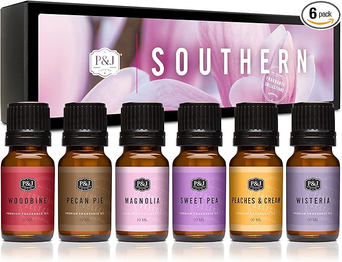 P&J Trading Southern Set of 6 Premium Fragrance Scented Oil for Candle Making & Soap Making, Lotions, Haircare, Diffuser Oils Scents - Bloomnest