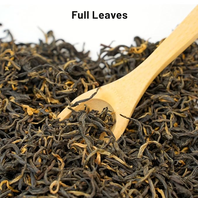 iTeaworld Yunnan Black Tea Loose Leaf, Non-GMO, No Sweetener, Authentic Chinese Tea, Honey & Sweet Potato Aroma, Strong tea,20 Corn Tea Bags for Black Tea Beginners - 1 Pack (3.5 oz) - Bloomnest