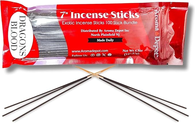 Cotton Candy Most Exotic Charcoal 7'' Incense Sticks. Approx. 85 to 100 Sticks Per Bundle, Length - 7 Inches, Each Natural Stick Burns for 35 to 45 mins Each. Long Lasting. Guarantee 100% Pure AromaDepotInc