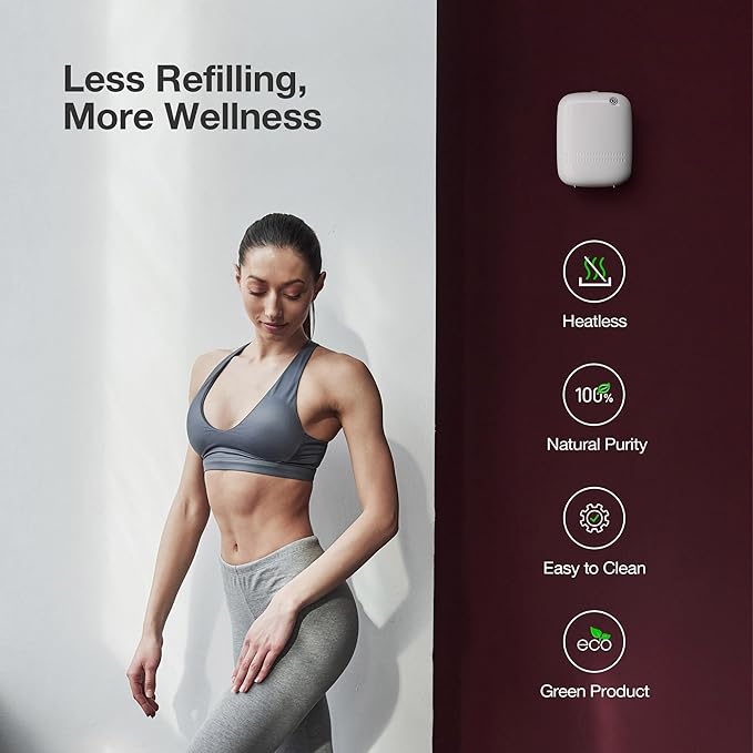 Airversa Waterless Essential Oil Diffuser (400 mL Capacity) Starter Kit 200mL Fragrance Scent Oils, Up to 2000 sq ft Aromatherapy Smart Scent Air Machine for Home, Large Room, Office, ANW Kit White - Bloomnest