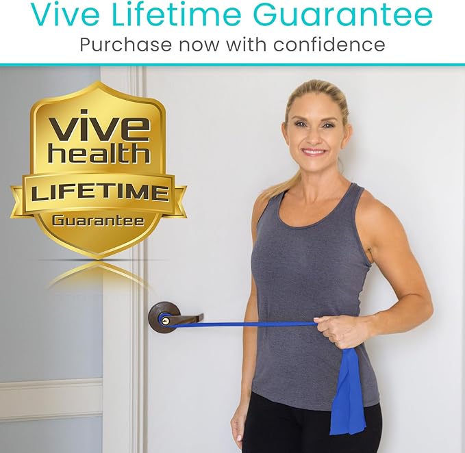 Vive Professional Resistance Bands - 25 Yard Non-Latex Roll for Physical Therapy, Lower and Upper Body Exercise Workout - Straight Elastic for Strength Training, Rehabilitation, Women, Men - Bloomnest