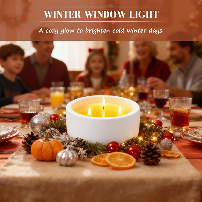 Viyffo Fall Candles - Vanilla Cupcake, 3 Wick Large Scented Candle, 20oz Soy Candles for Women & Men, Non Toxic Aromatherapy Candle, Ceramic Velas Perfect for Autumn Home Decor & Gift - Bloomnest