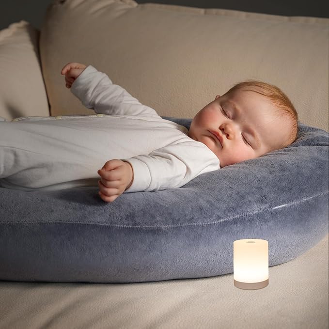 Touch Night Light for Baby Nursery, Small Cordless Lamp, Dimmable Portable Rechargeable Battery Operated Night Light, Wireless Bedside Mini Lamp for Bedroom, Bathroom - Bloomnest