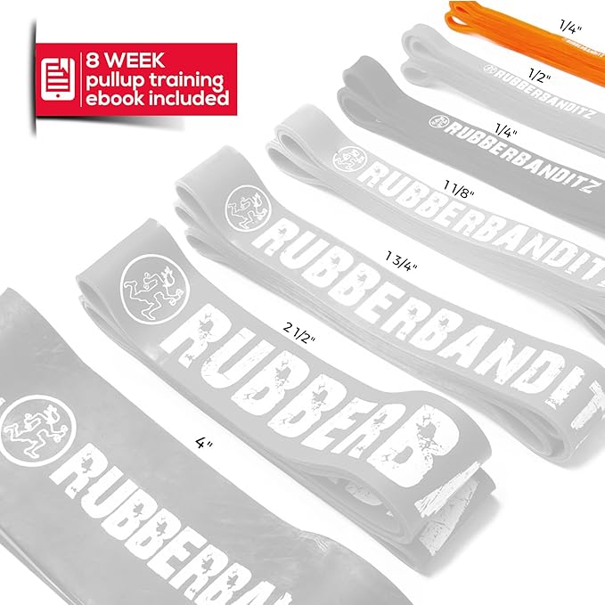 Rubberbanditz Pull Up Assist Resistance Bands Heavy Duty Loop Exercise Workout Bands for Powerlifting, Mobility, and Stretching - Bloomnest