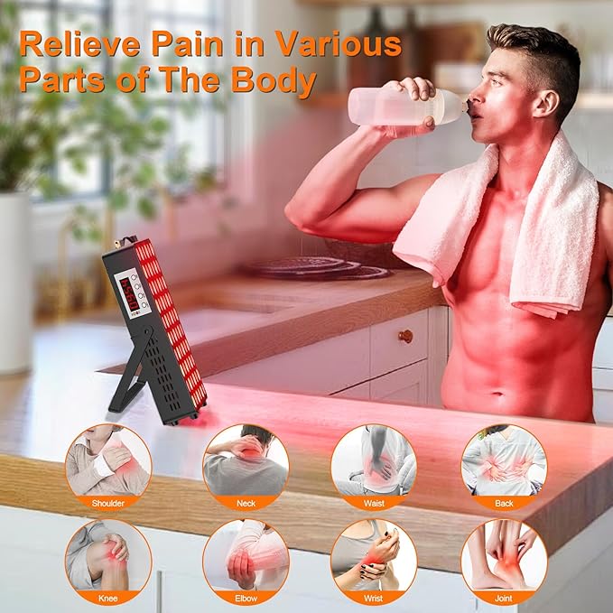 Red Light Therapy for Face and Body,Near Infrared Light Therapy for Pain Relief,Sleep, Skin Health, Recovery with 660nm 850nm 300W High Power Panel, Infrared Therapy or Infrared Light Therapy Device Tuohun