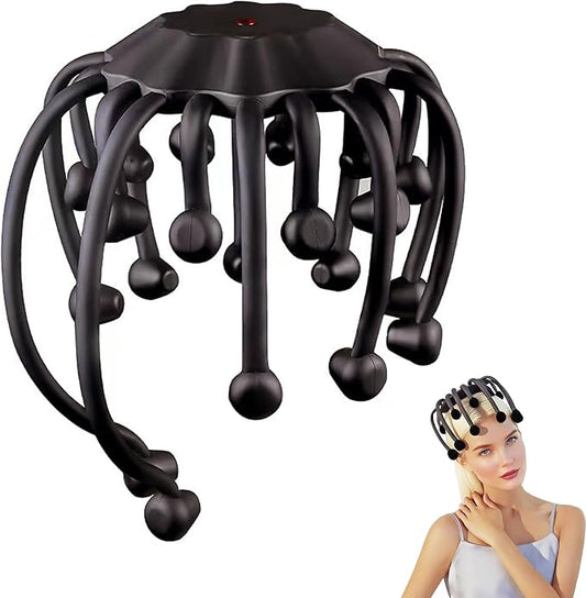 Electric Scalp Massager, 360° Octopus Head Massager Automatic 5 Modes Scalp Stress Relax Device MEDAMOC