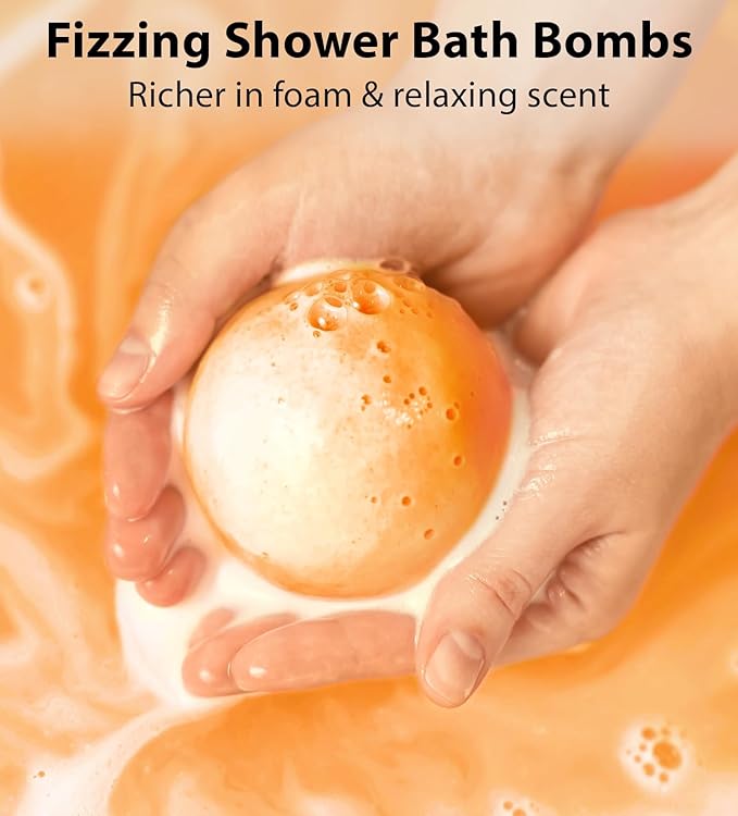 Natural Detox Bubble Bath Bombs Apple Cider Ginger Lemon Essential Oils Cleanse Hydrate Skin Extra Large Handmade Relaxing Spa Gift for Women Men - Bloomnest