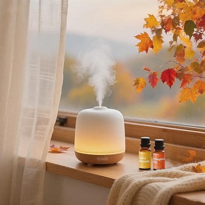 Diffuser Essential Oils, Aromtopia Fall Fragrance Oil for Candle Making, Essential Oils for Diffusers for Home, 6x10ml Autumn Set, Soap Making Scents, Pumpkin Pie, Musk Vanilla, Autumn Wildness, More - Bloomnest