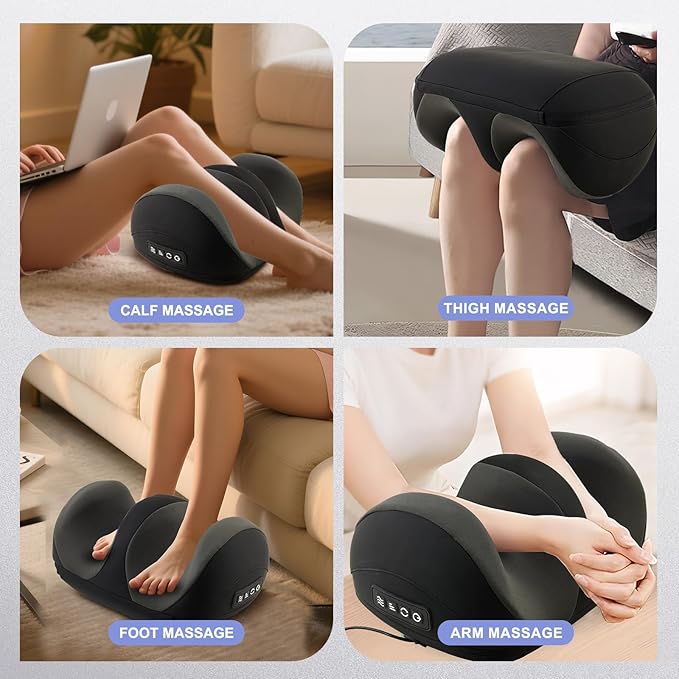 Foot Massager with Heat, Massage Feet/Arm/Calf/Ankle for Relax, Plantar Fasciitis, Pain Relief, Shiatsu Kneading Foot and Calf Electric Massager Machine with Roller - Bloomnest