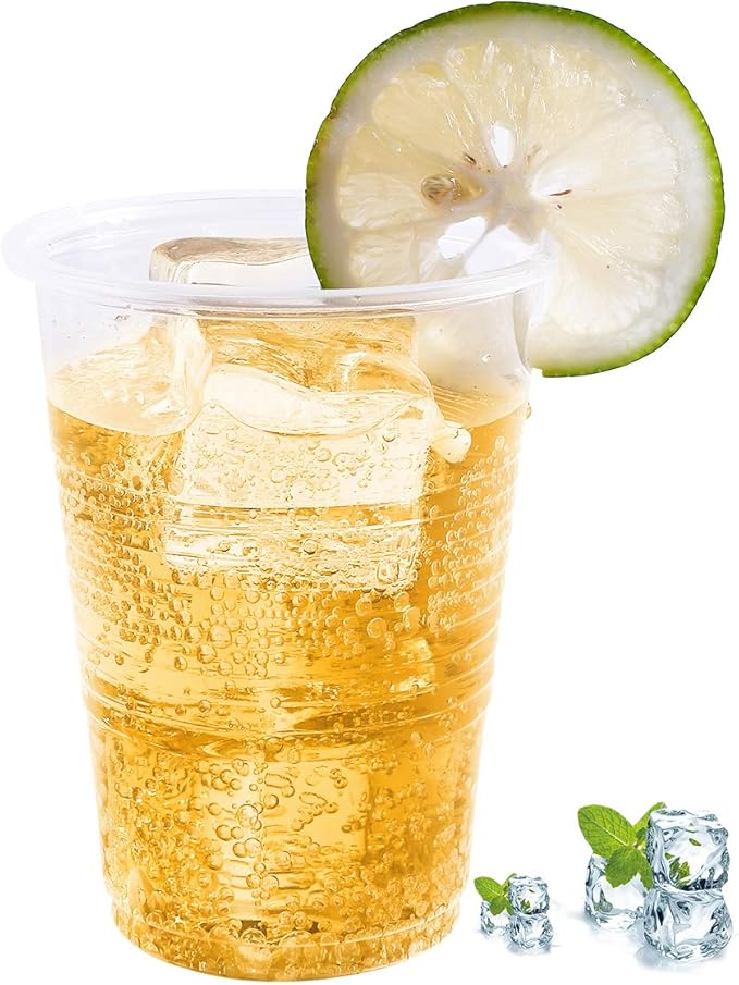 Turbo Bee 500 Pack 7oz Disposable Plastic Cups,Heat-Resistant & Food Safe Drinking Cups for Hot/Cold Beverages, Perfect for Schools, Offices, Events & Commercial Use - Bloomnest