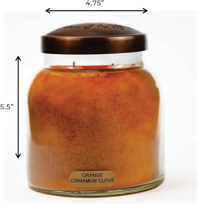 A Cheerful Giver — Orange Cinnamon Clove - 34oz Papa Scented Candle Jar with Lid - Keepers of the Light - 155 Hours of Burn Time, Gift for Women, Orange - Bloomnest