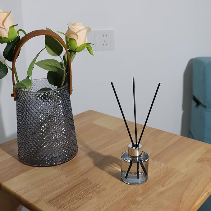 3 Pack Reed Diffuser Set, 5.07 oz Reed Diffusers with 12 Black Fiber Sticks, 150 ml Osmanthus Vanilla Jasmine Air Freshener for Home,Long Lasting up to 90 Days - Bloomnest