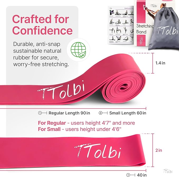Premium Stretch Bands for Dancers - Flexibility & Ballet Stretching Band, Dance Equipment for Splits & Strength, Ideal Gifts for Ballet, Gymnastics, Cheerleading, Yoga and Pilates Training Stuff - Bloomnest