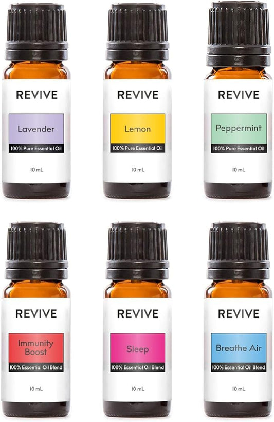 Aromatherapy Kits by Revive Essential Oils - 100% Pure Therapeutic Grade, Diffuser, Massage, Aromatherapy (Basics Kit) - Bloomnest