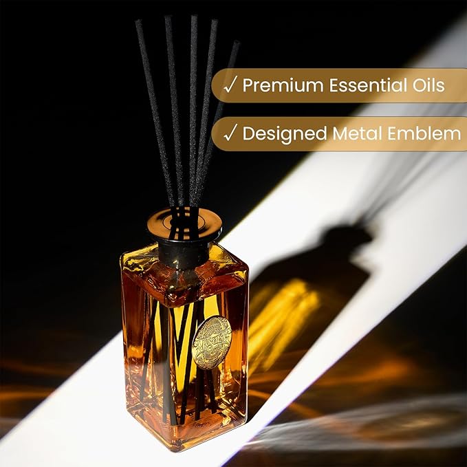 M&SENSE 10.14 oz Large Reed Diffuser Set | New Home Scent Oil Diffuser with Sticks | Hotel Collection Non-Toxic Essential Oil |for Bedroom Bathroom Living Room - Bloomnest