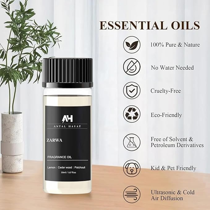 Hotel Scent Zarwa Diffuser Oil 50ml – Inspired by Aventus Cologne – Premium Home Scent – Essential Oil with Lemon, Patchouli, Cedarwood – Luxury Aromatherapy Refill for Diffusers - Bloomnest