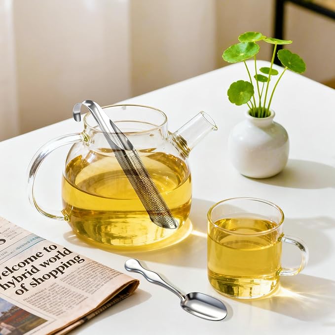 2 Pcs Tea Infuser, Tea Diffusers for Loose Tea with Teaspoon Tea-tweezers Steel Wire Cloth, for All Kinds of Tea - Bloomnest