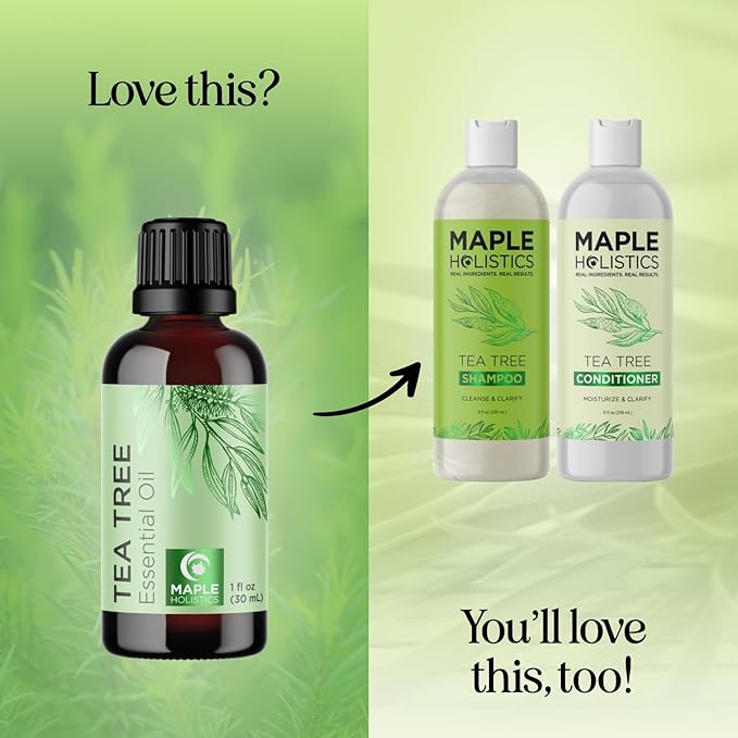 Pure Tea Tree Oil for Hair Skin and Nails - 100% Pure Undiluted Tea Tree Essential Oil with Dropper for Topical Uses Aromatherapy Diffusing and Home and Beauty DIYs - Vegan and Cruelty Free (1 Fl Oz) - Bloomnest