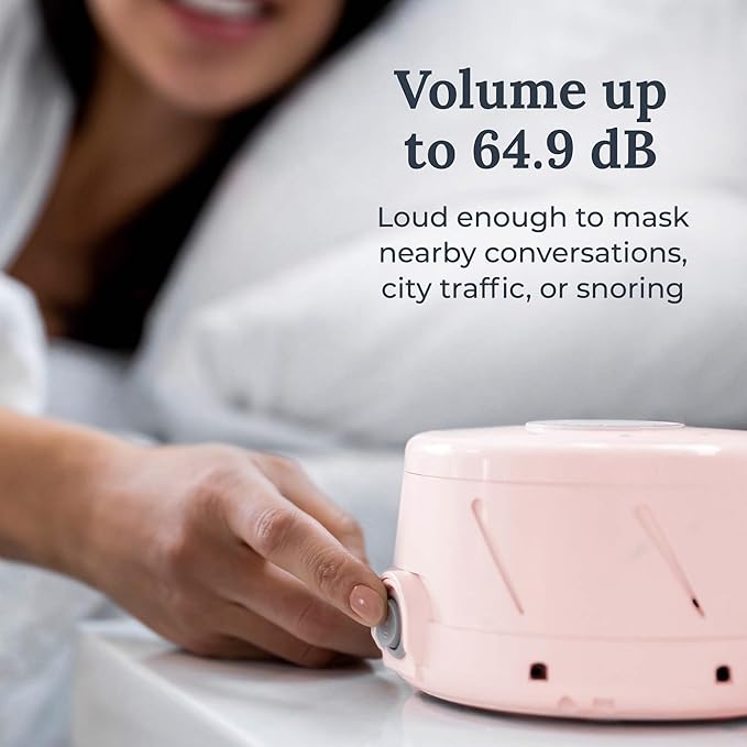 Yogasleep Dohm Classic (Pink) The Original White Noise Machine, Soothing Natural Sound from A Real Fan, Noise Cancelling for Office Privacy, Travel & Meditation, Sleep Therapy for Adults & Baby - Bloomnest